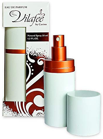 Casino Parfüm Vilafee Eau de Parfum 35 ml – Damenduft Blumig & Holzig | Zitrone, Jasmin, Sandelholz & Moschus – kompakter Zerstäuber, ideal für die Handtasche – inkl. DDR Kochbuch & Karte