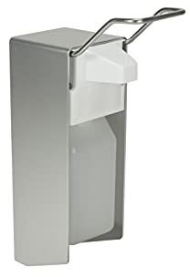 Medi-Inn Wandspender Eurospender Aluminium gebürstet mit kurzem Armhebel inkl. Leerflasche 500 ml (1 Stück)