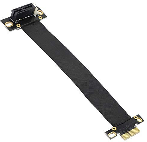 GINTOOYUN 1 cavo di prolunga PCIE a 90 gradi, PCI-Express 3.0, 1 cavo riser da maschio a femmina PCI-E 1 adattatore per scheda grafica (18 cm, 90°