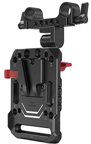 SMALLRIG V-Lock Mount Battery Plate with with 15mm Rod Clamp & Adjustable Arm - 2991