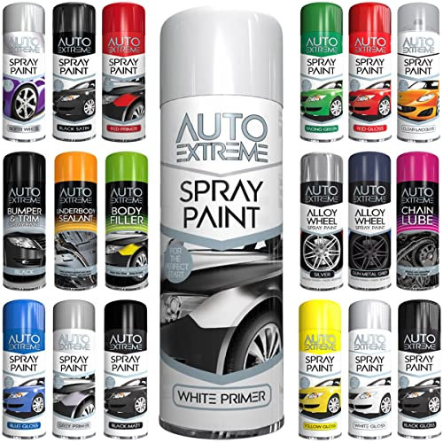 Classic Signature - 1 x Auto Extreme White Primer Spray Paint 250ml, Professional Quality, Perfect Finish for Cars, Bikes,Vans, Metal, Wood