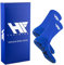 HF Training - 1 Paar Rutschfeste Fußball Socken in Blau mit schwarzen Noppen (Unisex) - Fussball-Socken mit Grip - Antirutsch Soccer & Running Socks - Tennis-Socken für Handball, Basketball & Laufen