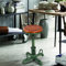 Topower Industrieller Retro Vintage Bauernhof Holzsitz Traktor Hocker Küche Drehbar Höhenverstellbar Barhocker Antik Grün
