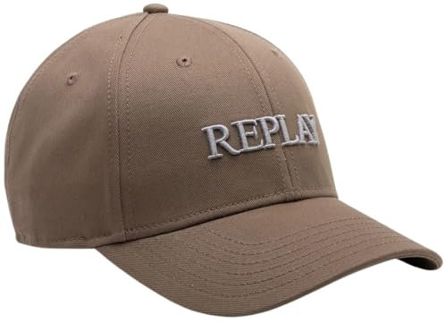 Replay Unisex Baseball Cap aus Baumwolle, Braun (Sepia Tint 0218), OneSize