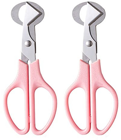 LUNCHS 2Pack Quail Egg Cutter Scissors Stainless Steel Blades Eggs Opener Kitchen Accessories for Commercial Chef Helper (Color : Pink)