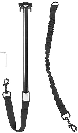 Tyenaza Correa de Bicicleta para Perro, Correa Retráctil para Bicicleta con Marco de Metal de Alta Resistencia, Accesorios para Mascotas, para Ejercicio Entrenamiento Correr Ciclismo y al Aire Libre