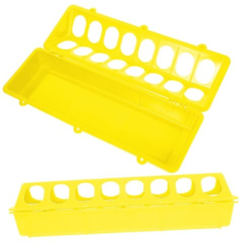 BCOATH 2stücke Futtertrog Für Geflügel Aus Kunststoff Geflügelfutterspender Mit Vogelfutterspender Vogelfutterrinne Und Futterschale Für Tauben Und Vögel Vogeltränke Und