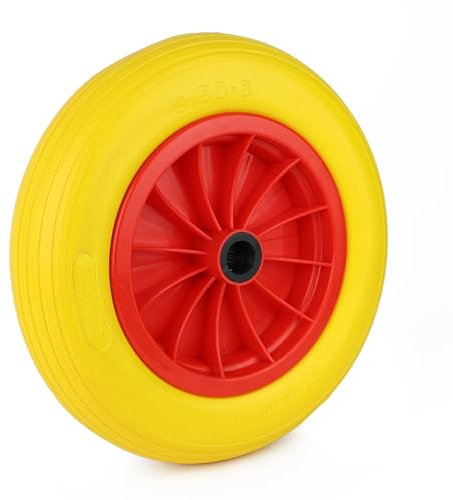 DIVCHI Pneumatic Wheel Air Filled Tires 3.5-8 Heavy-duty Replacement Wheels For Wheelbarrows, Hand Truck, Utility Cart, Garden Cart, Buggies (Yellow)