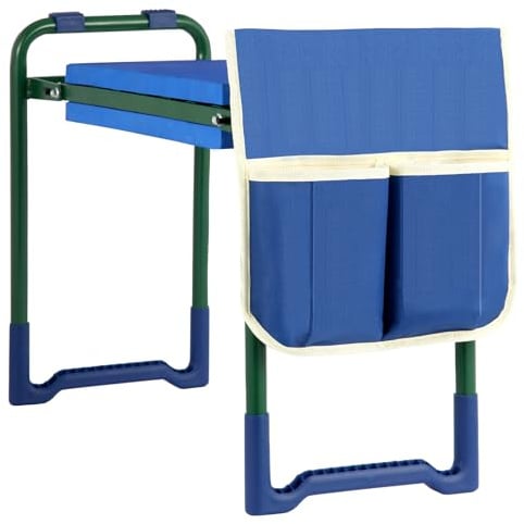 Garten-Kniesitz mit dickerer und breiterer weicher Knieauflage, faltbarer, robuster Gartenhocker mit 2 großen Werkzeugtaschen, tragbare Gartenbank, Gartengeschenk für Frauen, Mütter, Männer, Sennior