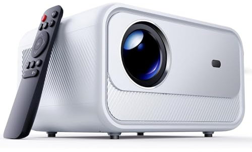 Mini Portable 4K Projector: 20000 Lumens WiFi Full HD 1080P Native Video Projector with Bluetooth and Android System Compatible with Smartphone, TV Stick, PS5, PC, HDMI