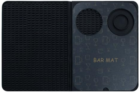 Tapis De Bar Personnalisé - Tapis De Déversement De Cocktail En Silicone | Pad De Non Slip Pour Le Séchage En Verre, Le Mélange Et La Partie | Pad De Service De Bar Pliant Pe