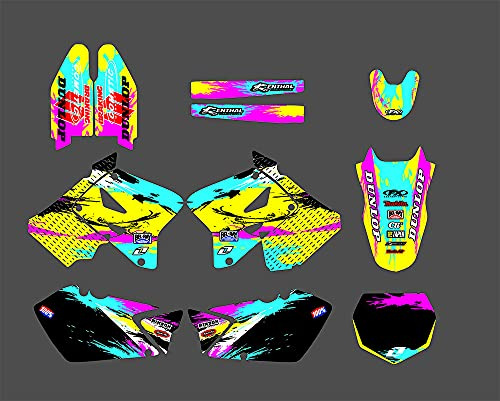 DST0683 Custom Motorcross Aufkleber Motorrad Aufkleber ATV 3M Adhesive Graphics Kit für Suzuki RM125 RM250 2001–2012