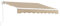 [en.casa] Toldo Articulado Bitonto con Armazón con Brazo Extraíble Toldo Retráctil Manual y Enrollable con Manivela Parasol para Terraza Balcón Patio 300 x 250 cm - Beige