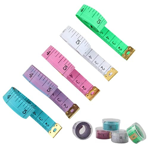 Clyhon 2 STÜCKE Schneidermaßband Maßband Bandmaß inkl. Rollmaßband Messband Universal Maßband Ausmessung von Kleidung Aufbewahrungsbox Massband cm + INCH Schneidermaßband 150 cm (Zufällige Farbe)