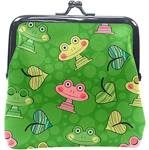 Porte-monnaie grenouille mignonne avec boucle de fermeture pour femme et fille