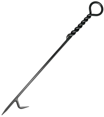 Stecoeico Feuerstelle Schürhaken, 101,6 cm, robust, robust, langlebig, einteilig, robust, robust, für Kamin, Feuerstelle und Kamin