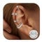 ORAZIO 4Pcs Boucles D'oreilles Manchette Femme en Argent Sterling S925, Faux Piercing Oreille Clip Attache Boucle d'Oreille Or, Non Perçant Réglable Boucles D'oreilles Ensemble pour Femmes