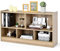 COSTWAY Wooden Cube Bookcase, 2 Tier Open Storage Shelving Unit with 5 Compartments, Freestanding Display Bookshelf for Living Room, Kids Playroom and Study