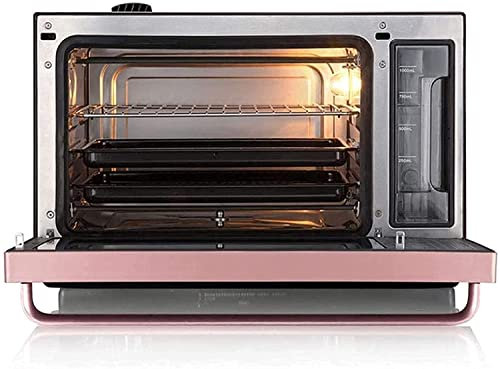 CAZARU Forno Elettrico da Tavolo 2050 W Forno a convezione con Porta in Vetro con teglia e girarrosto, Timer Minuti, Acciaio Inossidabile 304, può cuocere Pizza, Toast