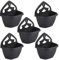 ZARVICZONIA Planters Pots - Wall Mounted for Plants and Flowers (Pack of 1, 2, 3, 4, 5) (Black (Pack of 5))