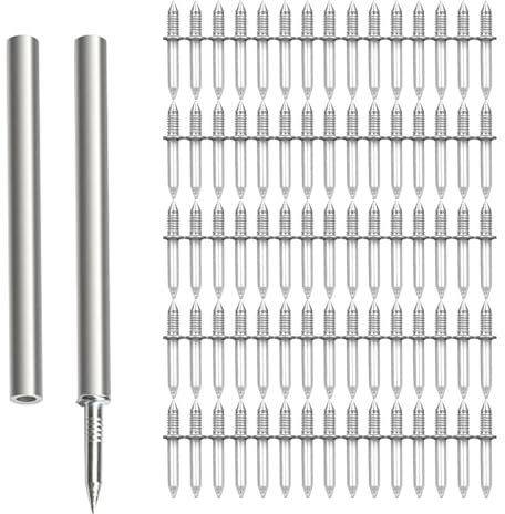 200 clavos sin costuras de doble cabeza con 2 herramientas de manga, clavos de doble cabeza que no dejan marcas, tornillos de seguridad invisibles para zócalos de madera, clavos de doble cabeza.