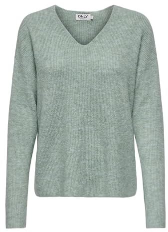 ONLY Damen ONLCAMILLA V-Neck L/S Strickpullover KNT 15204588, Blue Surf ,XS