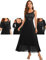 Berylove Cocktailkleid Kleid Pailletten Damen Kleid Geburtstag Damen Kleid Hochzeitsgast Damen Kleid A Linie Sommer Kleid Festlich Damen BLP7079 Black M
