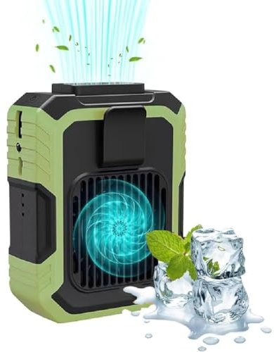 Blue Collar Breeze - Portable Waist Fan,Blue Collar Breeze Waist Fan,Portable Waist Fan Rechargeable,Wearable Fan Portable Personal Body Fan with 3 Speeds,Belt Fan for Outdoor Hiking Camping (Green)