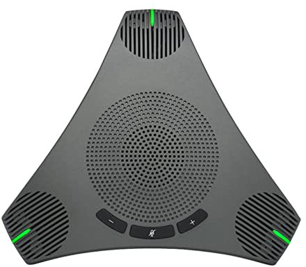 lvifloae Microfono Bluetooth per altoparlante Mini videoconferenza Microfono omnidirezionale Pickup da tavolo Registrazione a 360° per videoconferenze Insegnamento online