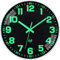 Warminn Wall Clock Luminous Radio-Controlled Clock Without Ticking Noises Silent 30 cm Quartz Modern Large Battery Wall Clock Easy to Read for Room Home Kitchen Bedroom Office School