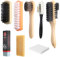 Bohoray 8PCS Kit Pulizia Scarpe Camoscio, Spazzola per Scarpe Camoscio con Setole in Ottone con Gomma e Panno Pulito, Kit Pulizia Scamosciate Multifunzionale per Rimuovere Lo Sporco e la Manutenzione