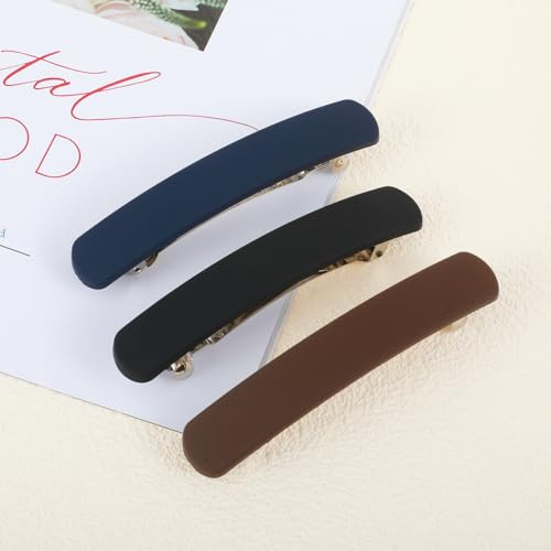 Ymapinc 3 Stück Französische Haarspange Damen | Vintage Haarspange Mode Automatische Haarspangen für Dünnes und Dickes Haar 9cm Hair Clip für Mädchen und Frauen