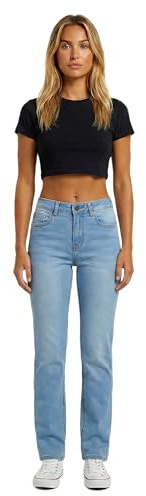 ESRA Straight Leg Jeans Damen Jeans High Waist – Premium Stretch Jeans Damen aus extra weicher Baumwolle