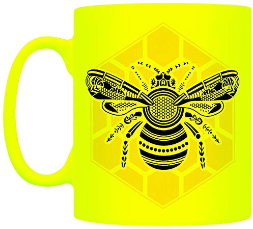 Graphic Bee Neon Mug Yellow