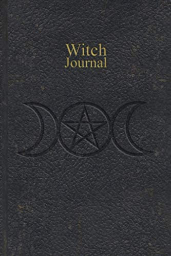 Witch Journal: Wicca Gift, Lined Notebook 200 Pages 6 x 9 (Black Leather No.4)