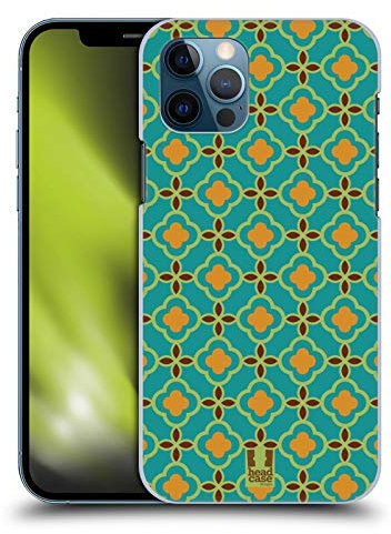 Head Case Designs Grün Marokko Muster Harte Rueckseiten Handyhülle Hülle Huelle kompatibel mit Apple iPhone 12 / iPhone 12 Pro