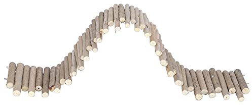 Naturlig Träbrohamster Trästaket Råttstege Broleksak Trähamster Trästege Tygleksaker för Små Djur, Dvärghamster(40CM)