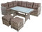 ESTEXO Polyrattan Essgruppe Lounge Möbel Set Sofa Gartenset Gartengarnitur Sitzgruppe Lounge-Set Rattan Gartenmöbel-Set Sofa-Set (Beige-Braun)