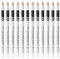 Go Ho 12 PCS White Eyebrow Eyeliner Pencil Set,Waterproof Eyebrow Hair Barber Pencil,Long-lasting Sweat-proof Eyeliner Makeup Brow Tint Pen(White)