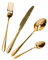 HOMLA Abele Cutlery Set for Four People, 16 Pieces, Stainless Steel, Hygienic, Elegant, Easy to Clean, Gold
