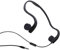 DESAV Cuffie di conduzione ossea cablata, jack audio da 3,5 mm, cuffie per la riduzione del rumore auricolare sportive per esterni con microfono per la corsa, lo sport, il fitness,Nero