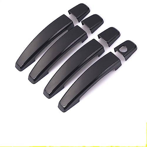 ZAPORA Körperteile Chrom Schwarz Auto Türgriff Abdeckung Trim Für Opel Für Astra H 2004-2009 J 2010-2015 Für Vauxhall (Color : 1)