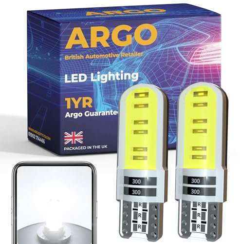 Argo 24v 501 Led Bulbs Cob Xenon White Lorry HGV Light Bulbs Car Interior Upgrade Number Plate Light Map Dome Courtesy Van Capless Wedge 194 168 T10 W5w Bulb Led Side Light Bulb