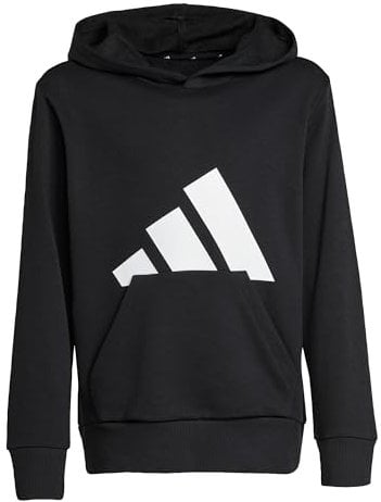 adidas Unisex - Bambini ESSENTIALS BIG LOGO HOODIE, Multicolore (Black/White), 9-10 anni