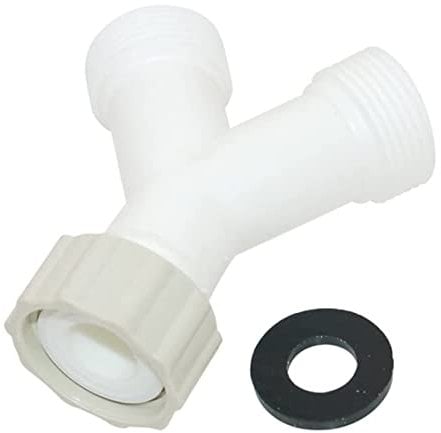 Weißer 3/4-Zoll Spülmaschinen Ablaufschlauch Adapter 3-Wege Anschluss Y Förmiger Splitter Anschluss Waschmaschine
