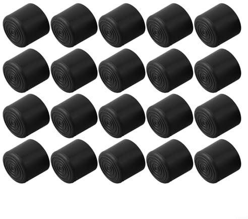 Oniissy Lot de 20 embouts de chaise en caoutchouc anti-rayures pour pieds de table ou de table - Protection de sol (19 mm)