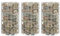 Hovothy Lot de 3 jardinières surélevées en gabions ronds, pour mur de jardin, parterre de plantes, parterre de gabions, panier de plantes, mur de plantes, argenté, 30 x 50 cm, en acier galvanisé