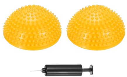 PATIKIL Half Spiky Domes Balance Pods Balance Trainer Dots with Hand Pump for Core Body Balancing Stability Training Foot