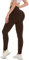AMIYOYO Scrunch Butt Leggings Damen Push Up High Waist Sport Leggins Booty Elastische Yoga Hose Gym Po Sportsleggings Fitness Blickdicht Sporthose(Braun,M)
