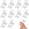 AOZUO 10 piezas de punta de uñas de plástico transparente, pinzas para puntas de uñas, pinzas para extensiones de uñas, pinzas para extensiones de uñas